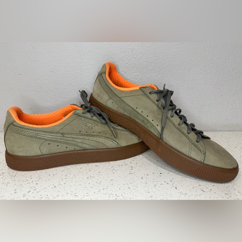 Puma Clyde Winter Olive Green Sneakers Men’s Size 9